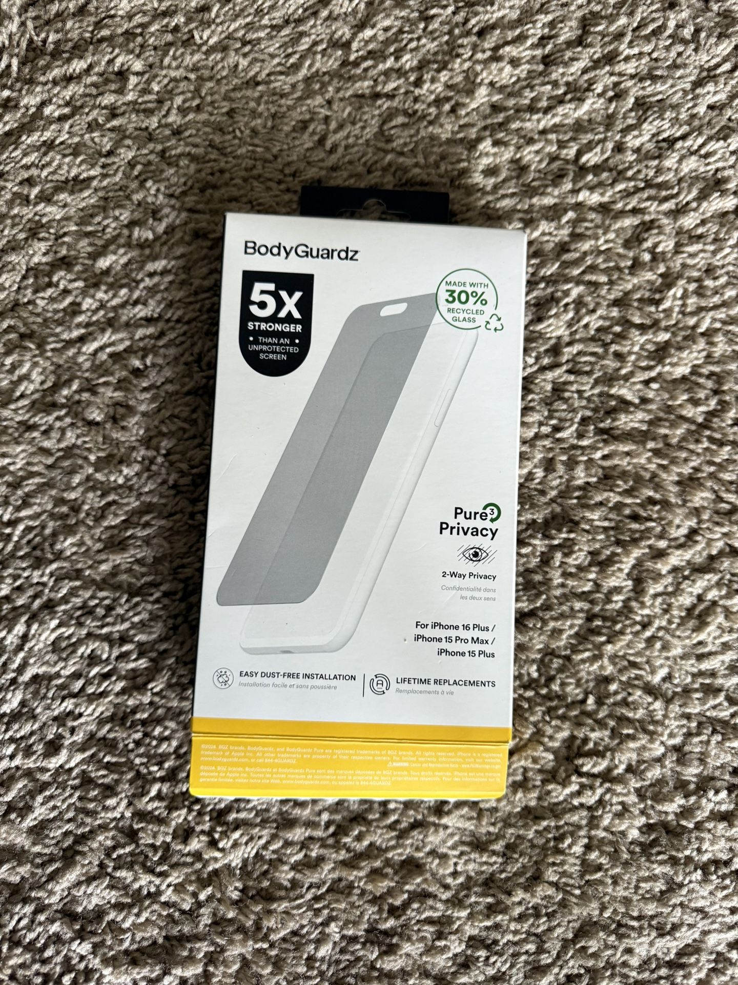 Body Guardz Privacy Screen iPhone 16 Plus