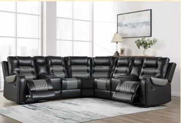 Reclinables Sectional Black 🌺🤓💃🏽🥳🌹🥰🥳💃🏽🚛