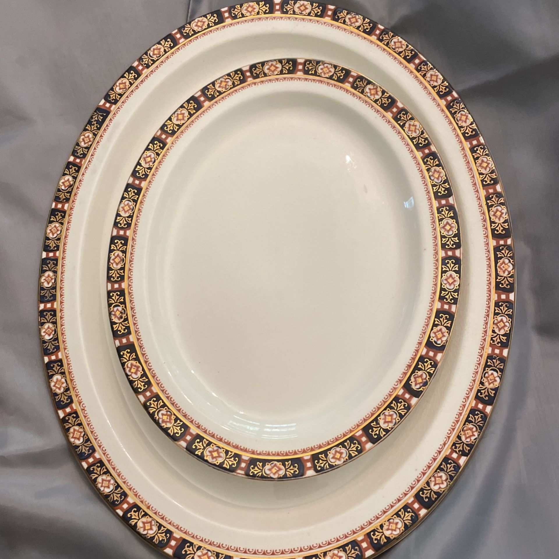 1920’s English Woods Ware Balmoral Pattern Oval Serving Platters