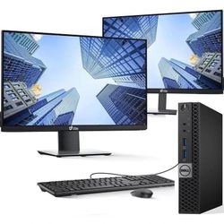 Dell OptiPlex | Tiny Desktop PC | Intel i3-6th | DDR4 RAM | SSD | LED Monitor | Windows 11 Pro | Wi-Fi Adapter | Wired Keyboard & Mouse.