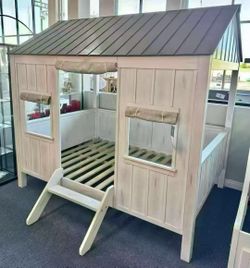 Kids Wooden full Bed Frame，$100