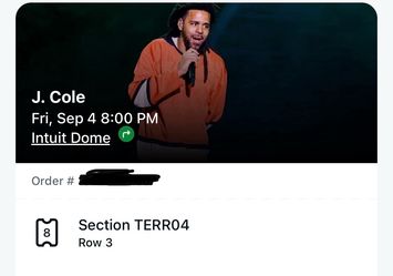 🎟️ J. Cole Tickets for Sale — Intuit Dome