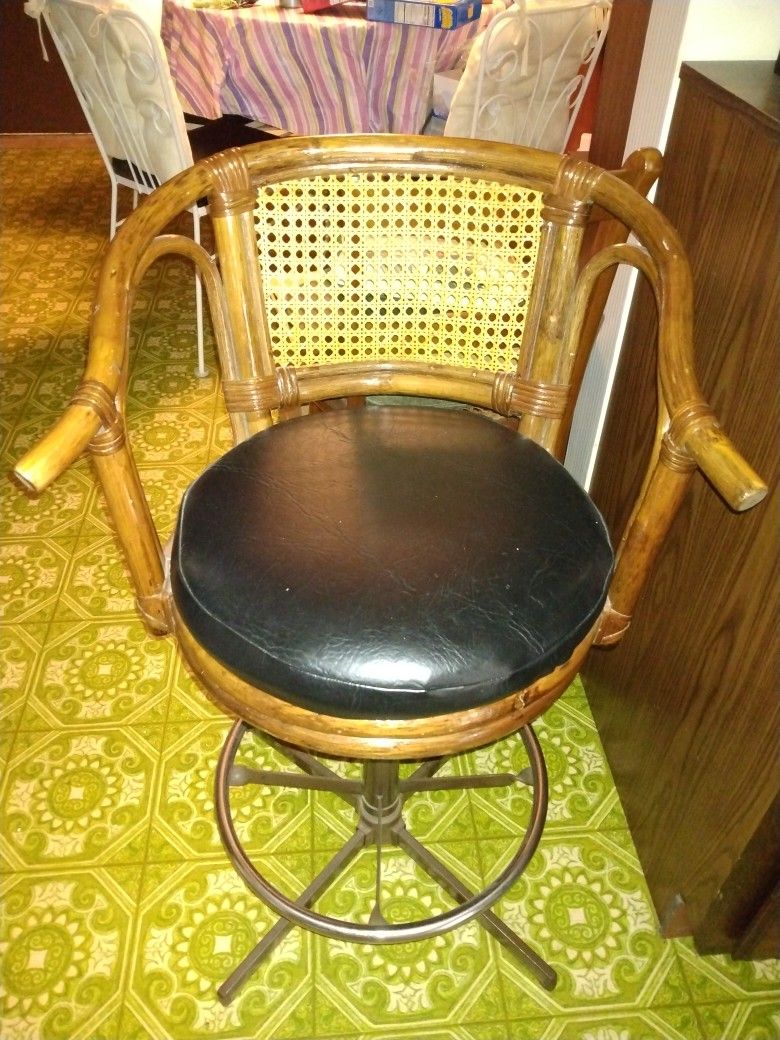 Wicker Backed Bar Stools
