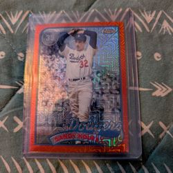 2024 Topps Series 2 Silver Pack Orange Mojo Refractor Sandy Koufax #16/25