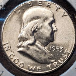 1953 S "Bugs Bunny" Error Franklin Half Dollars