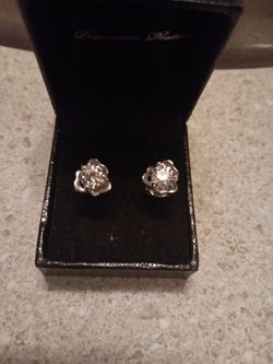 White Ice Blue Earrings 