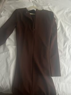 brown zara dress