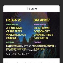 Caverns Weekender Tickets