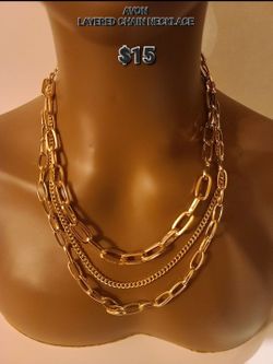 LAYERED CHAIN NECKLACE NIB
