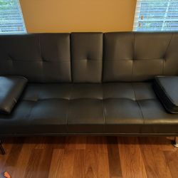 Black Leather Futon, Must Go