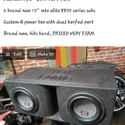 New Mtx 8500 Subs In Custom Box