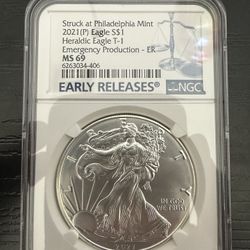 2021 - Silver Eagle- MS69 - Emergency Production - 