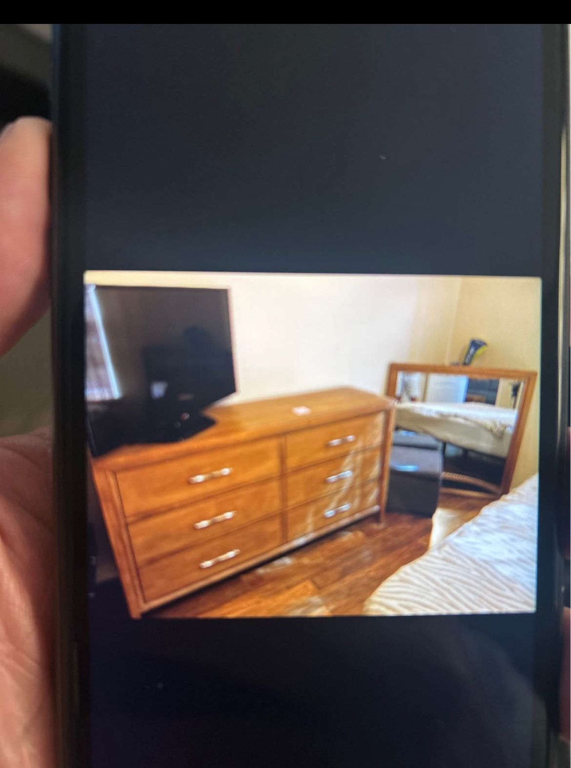 6 Drawer Dresser With Separate Nightstand TV not Included 