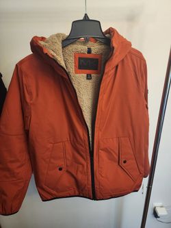 Michael  Kors Coat-Orange-Small-Faux Fur