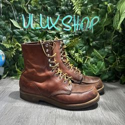 Vintage RED WING 214 6 Inch  Classic Moc Toe Leather Boots Size Men's US 11