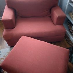 "Chair And A Half" & Matching Ottoman 