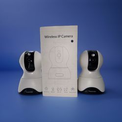 2 WiFi security cameras (sound,motion track, talk)