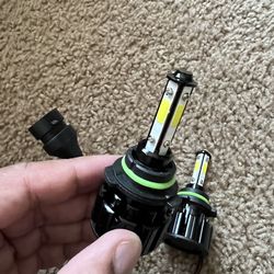 Set of 9006 HB4 9012 9006XS LED 6000K Color Bright White Bulbs Replacement 4 - Sided