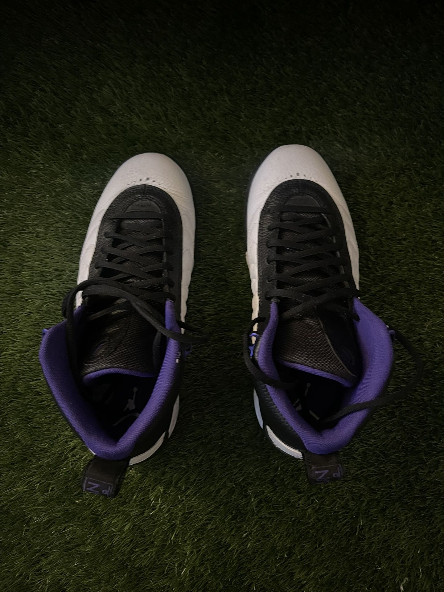 Nike Men's Air Jordan Jumpman Team 1 Shoes White / Black / Field Purple Air Force 1s