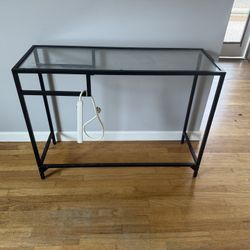 Glass topped Metal Desk
