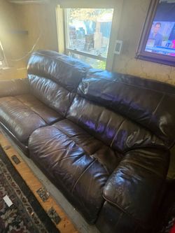 Very Nice leather reclining couch