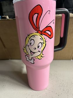 The Grinch Pink Metal Cup 40oz Like New