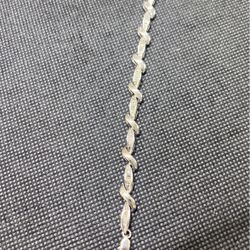 14K Diamond White Gold Bracelet