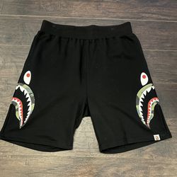 A Bathing Ape BAPE Double Knit Side Shark Shorts SS/19 Size 2XL (Fits Like Large)