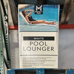 Members Mark White Pool Lounger Brand New In Box 