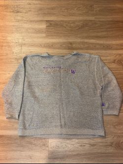 Starter Washington Huskies Gray Embroidered Crewneck Sweatshirt 2XL