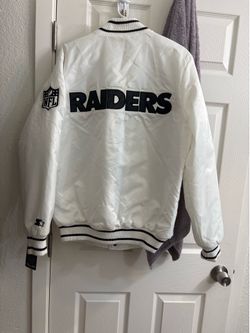 All white raider jacket