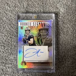 2023 Panini Illusions - Rookie Signs Black #RS-JHA Jake Haener 77/99 (AU, RC)