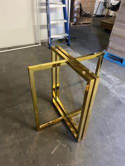 Gold Metal Base for Glass Tables