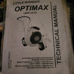 Optimax commercial little wonder blower 9 hp subaru