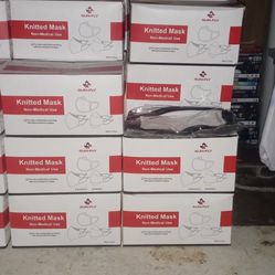 32 Boxes Of 5pack Knitted Blank Face Masks
