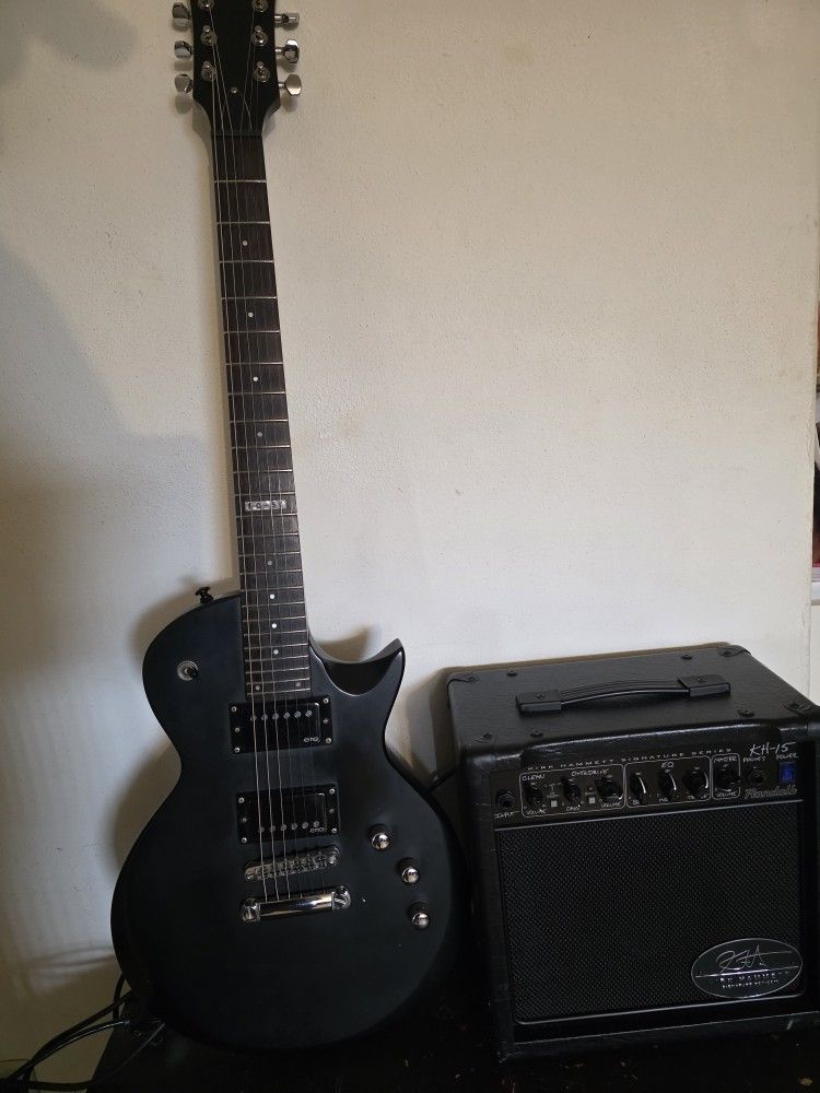 Ltd Guitar With Emg Hetfield Pickups And Randall Amp