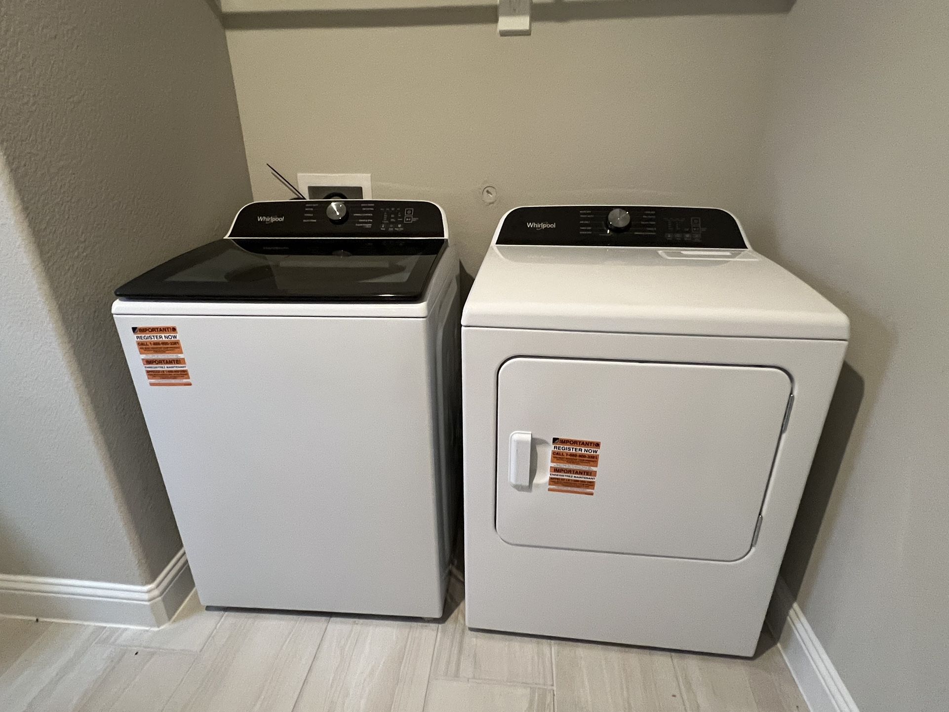 Brand new Whirlpool Washer and Dryer Set