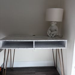  Marble-Look Desk / Console Table