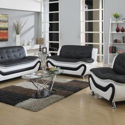 BRAND NEW LEATHER FUTURISTIC 2PC SOFA SET $699!…3PC $799! CASH ON DELIVERY 