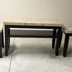 Price Reduced Wood Couch Table 2 Matching End Tables