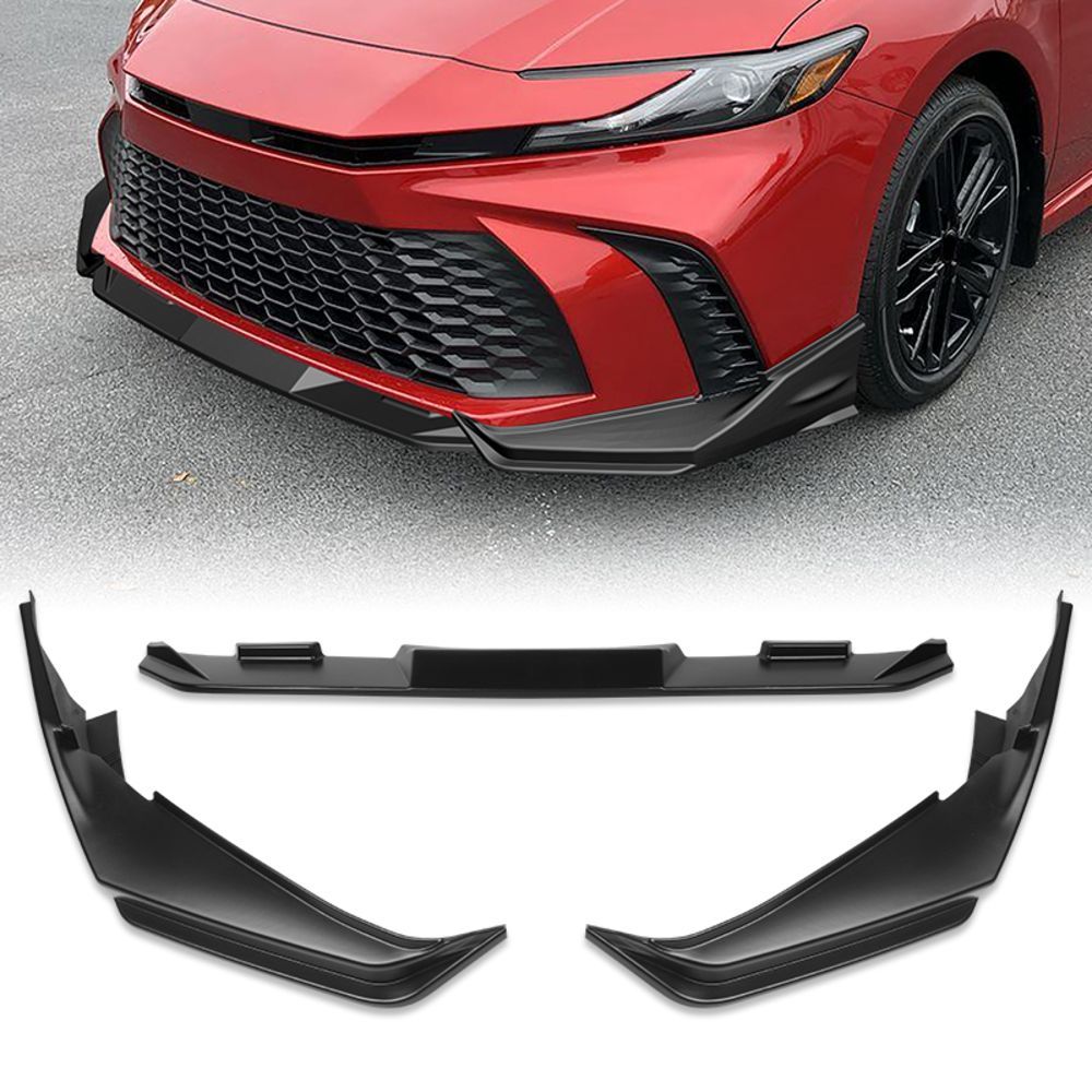 For 2025-2026 Toyota Camry SE XSE Matt Black Front Bumper Lip Spoiler Splitter -(2-PU-399