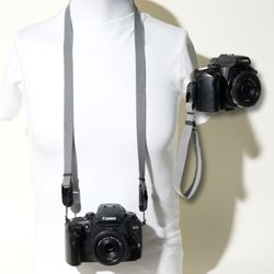 Camera Strap Set Neck + Wrist Peak Design Anchors Quick Release Grey Cotton 40"