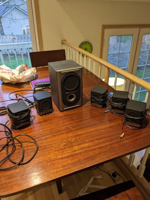 Analog Altec Lansing 251 Digital Surround Sound Speakers.
