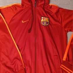 Men's Size Small Soccer Barcelona Football Club Coat Jacket Nike Full Zip