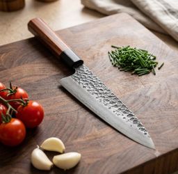 Hand-Hammered Japanese Gyuto Chef Knife (8-inch