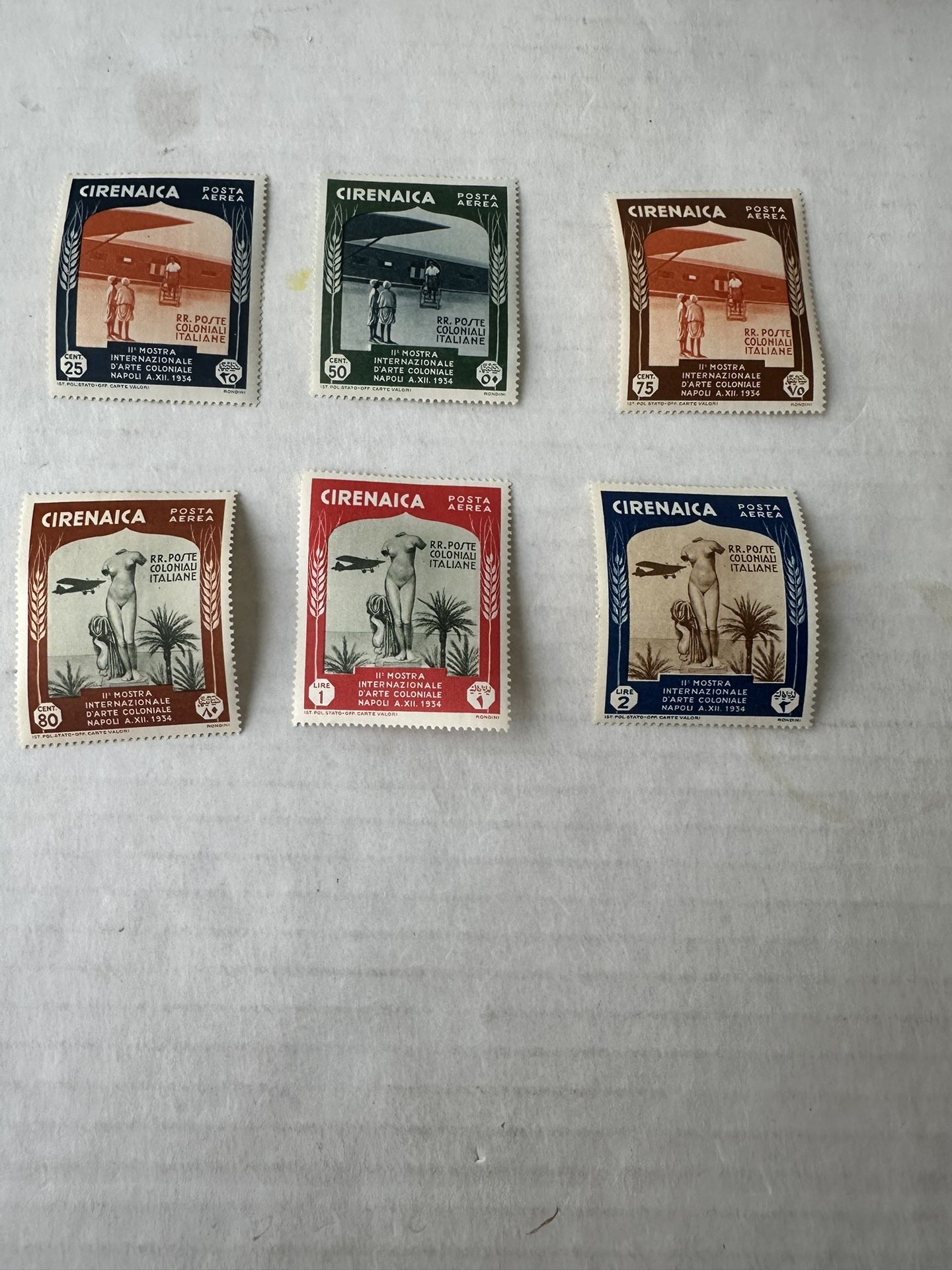 Cyrenaica 1934 C24-29 Set Of 6 Stamps