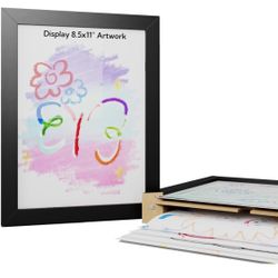 Kids Art Frames without Elastic Band, Store up to 150 Pieces of 8.5 x 11 inch Art, Kids Artwork Frames Changeable, Black Artwork Display Storage Frame