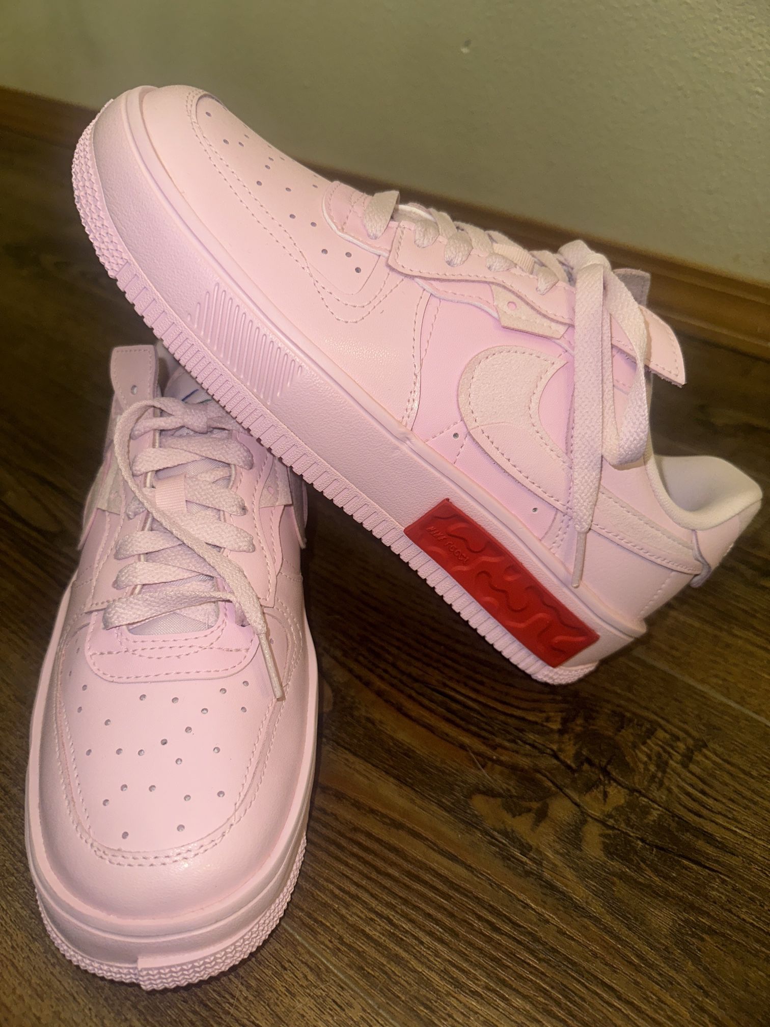*New* Nike Womens Air Force 1 Low Fontanka Foam Pink Sneakers Shoe Size 8