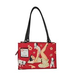 Vtg 1960s Pin-up Party Girl Purse Dalmatian Dogs Ringstones Handbag Purse New 