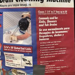 Cobra 50’ Drain Cleaner Snake